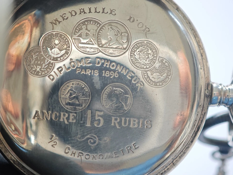 Antique Russian “Petrovskie” Silver Pocket Watch 0.875 Silver ,15 Rubis,Working - Image 4 of 4