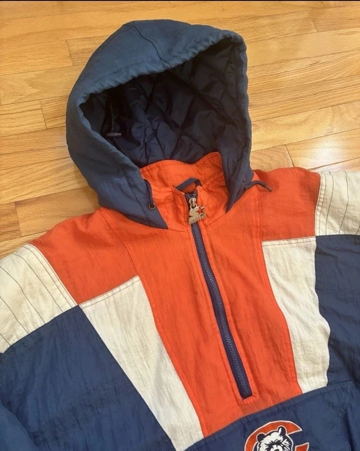 Vintage Chicago Bears Starter Pullover Jacket Coat Men’s Size XL - Image 3 of 4