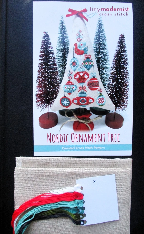 Lot of 2 Christmas Trees Counted Cross Stitch Kits TINY MODERNIST & EWE & I - Image 3 of 4