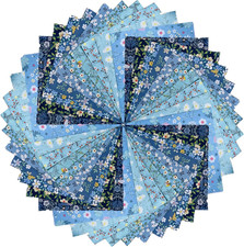 8"X 8" 50 PCS 100 Cotton Floral Fabric Squares Bundles Quilting Supplies for Se