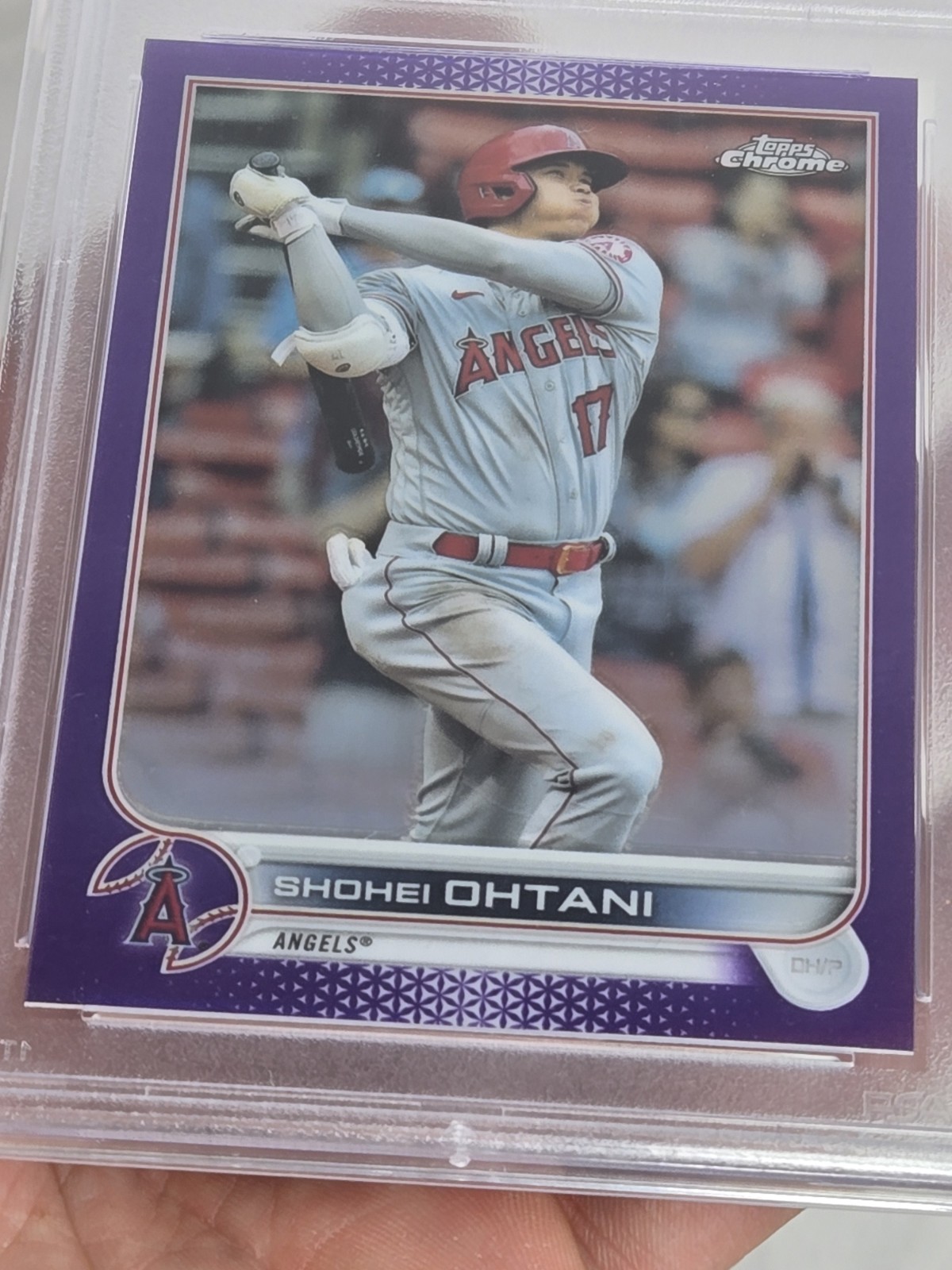 SHOHEI OHTANI PSA 10 2022 TOPPS CHROME #1 PURPLE REFRACTOR 187/250 ANGELS view 2