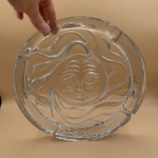 Blenko Wayne Husted Sun Face Omnibus Art Glass Vase in Sea Green — listing 4