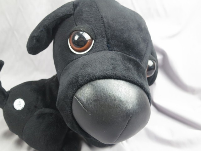 ARTIST COLLECTION BLACK PUPPY DOG BIG NOSE EYES WAGGING TAIL BARKING PLUSH | eBay