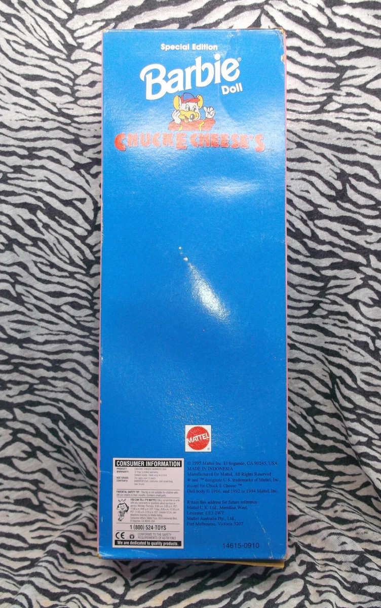 Poupée Barbie Chuck E. Cheese's Special Edition 1995 – Neuve En Boîte