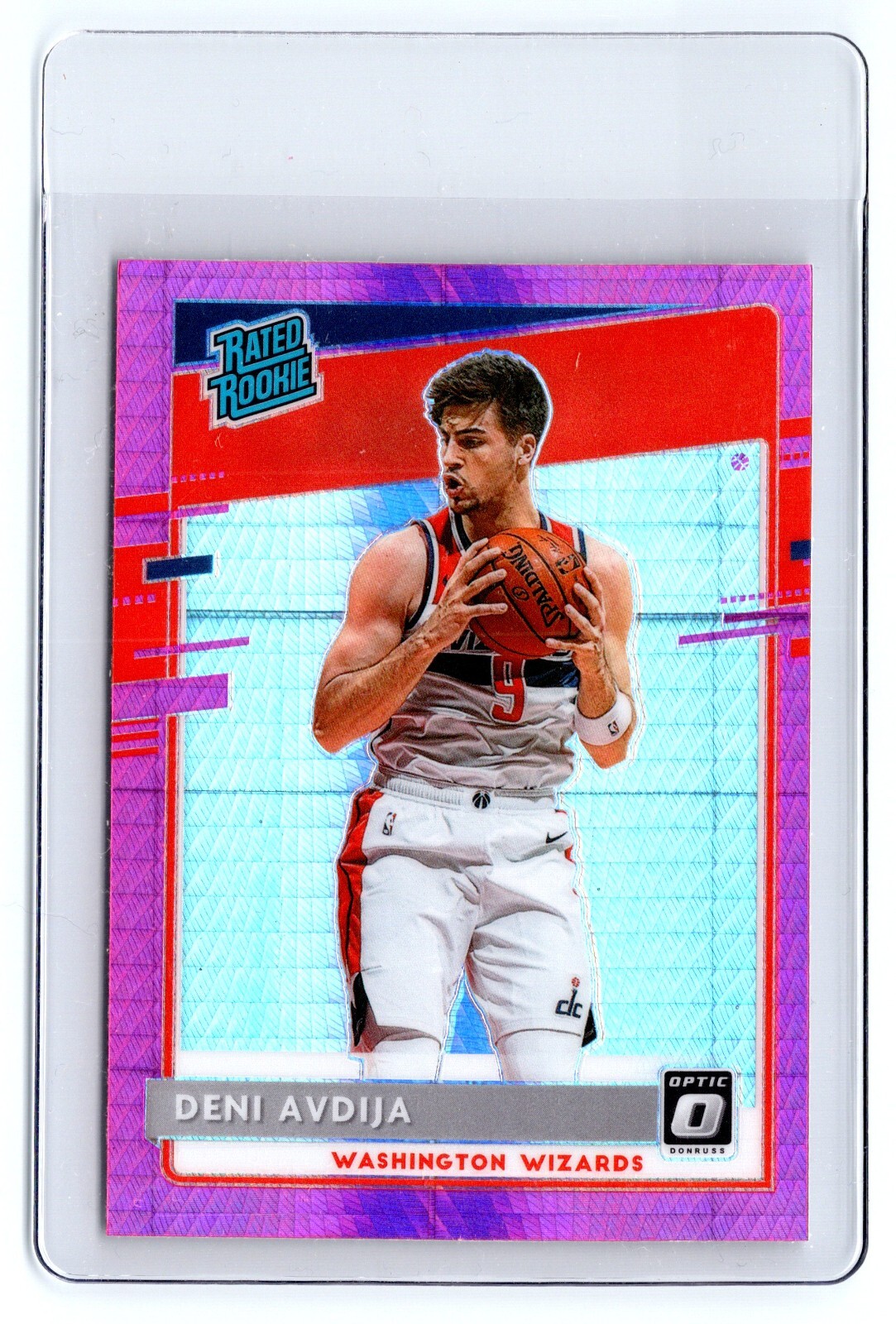 2020-21 Donruss Optic Rated Rookie Pink Hyper 159 Deni Avdija WASHINGTON WIZARDS
