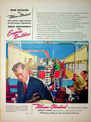 Original Railroad & Trains ADs: New Empire Builders Pullman-Standard.