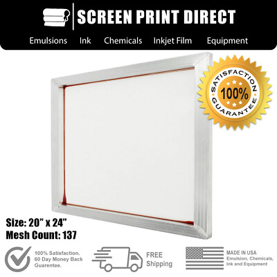 Ecotex  Aluminum Frame Screen For Screen Printing 20'' x 24'' - 137 White Mesh 