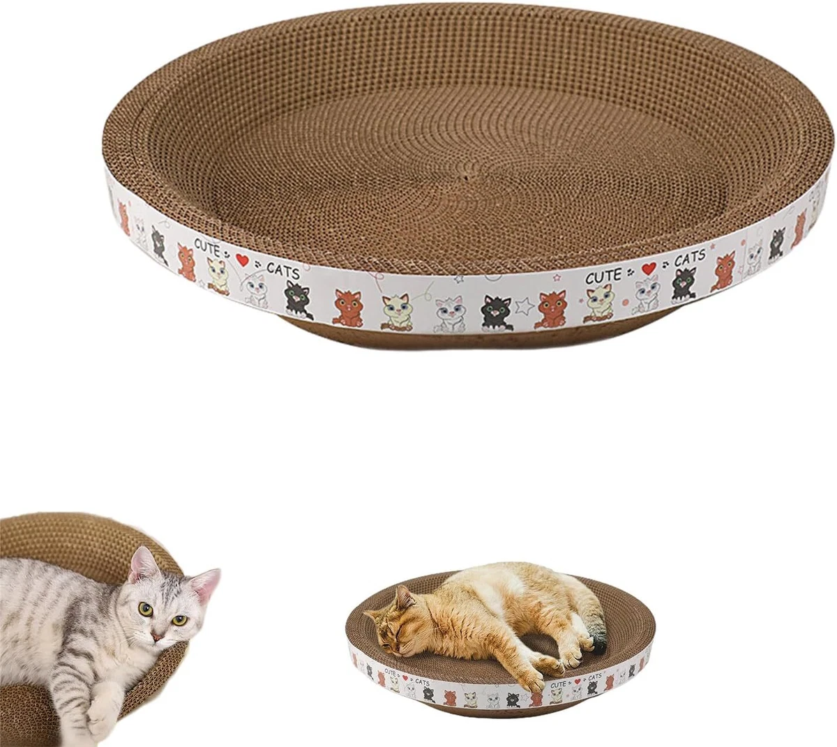 Round cardboard cat bed cheap