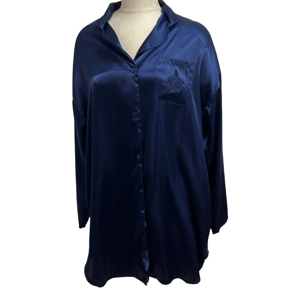Victoria’s Secret Blue Night Shirt Pajamas Size L… - image 1
