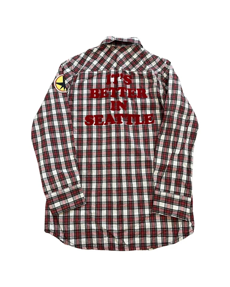 Diesel Tartan для мальчиков с длинным рукавом с рисунком на спине «лучше в Сиэтле» размер 10 - Изображение 2 из 4