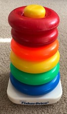Vtg Fisher Price Rock A Stack 1050 Stacking Ring Toy