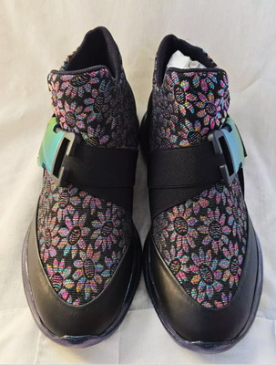 Christopher Kane Floral Jacquard Lurex Slip On Trainers Sneakers
