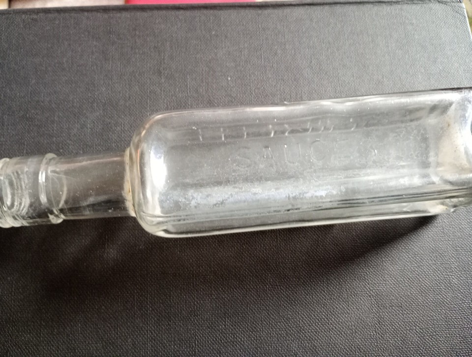 Vintage Fletchers Sauces Selby Yorkshire Clear Glass Bottle Dug Up Dump