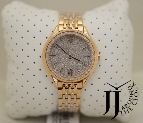 Mindy Rose Gold-Tone Pavé Glitz Watch 