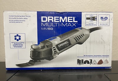 Dremel 5 Amp Multi-Max MM50 Oscillating Multi-Tool Kit w/30 Accessories & Bag