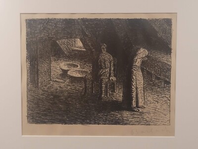 Ernst BARLACH (1870-1938), Lithographie,  Die Schuldbewusste  1912, handsigniert
