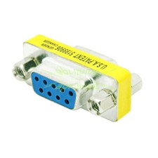 Serial RS-232 DB9 9 Pin Female to Female F/F Gender Changer Coupler AdapterYJUS