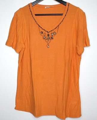 AirField Shirt T-shirt Damen Oberteil Gr. 40 Orange #AC-11