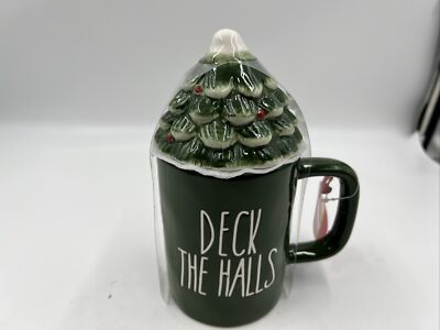 B. Harbor Ceramic 18oz Deck the HallsTree Coffee Mug with Topper BB01B04006
