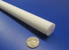 Teflon PTFE Virgin White Rods 7/8" - .875" Diameter x 72" Long, Extruded