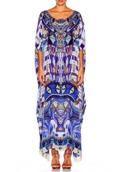 camilla silk kaftan dress Camilla Printed Silk Kaftan in The Jewellery Museum