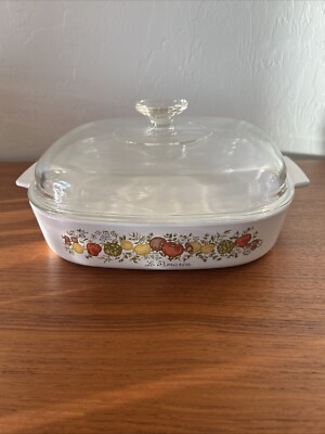 Vintage CORNING WARE Spice of Life LE ROMARIN Casserole Dish A-10-B w/Lid