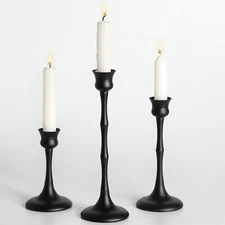 Candle Stick Candle Holder Set Of 3 Black Candlestick Holders Candle Stand Taper