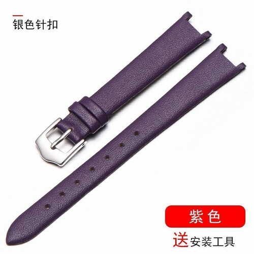 12mm Fit For DKNY Concave Plain Weave Ultra-Thin Genuine Leather Strap For Women - Picture 11 of 44