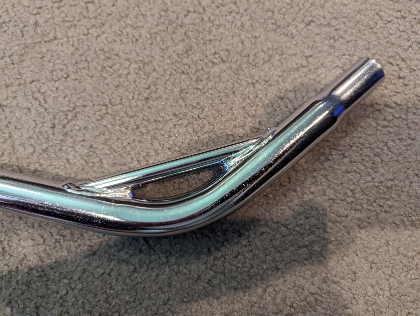 NEW SILVER LAID BACK BICYCLE SEAT POST 27.2MM WITH BRACE,BMX CRUISER