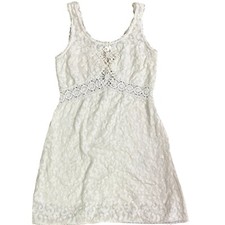 Free People Intimates Lace Mini Dress Sleeveless White Lingerie Size M