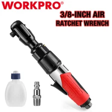 WORKPRO 3/8" Air Pneumatic Ratchet Wrench 50ft.lb Max Torque 160RPM 360° Exhaust
