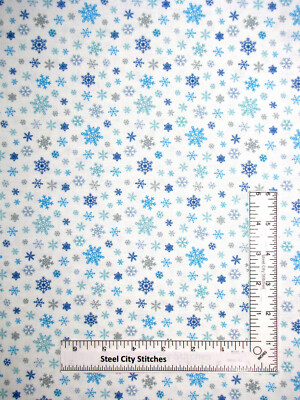 #ad Christmas Snowflakes Snow White Fabric By Yard Horse Whisperer Cotton Studio E $12.49