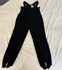 Obermeyer Vintage 80s Womens12 Ski Bibs Stretch Stirrup Nylon/Wool/Spandex Retro