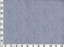 Country White Curls on Light Gray Quilting Sewing Fabric by Yard  #339