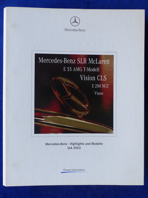 Mercedes-Benz SLR McLaren E 55 AMG Vision CLS - Pressemappe press-kit IAA 2003