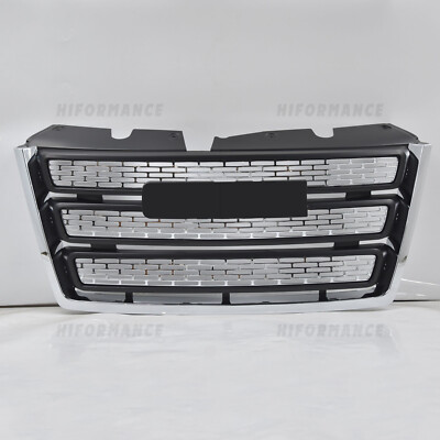 Front Bumper Grille Upper Grill Chrome Trim For 2010-2015 GMC Terrain SL SLE SLT