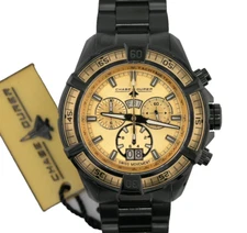 NEW CHASE DURER CDW-0042 AIR FIGHTER SWISS CHRONOGRAPH BLACK SAPPHIRE WATCH 46MM