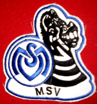 Aufnäher  MSV Duisburg  ''Zebra + Logo  ''  Fussball Fanartikel