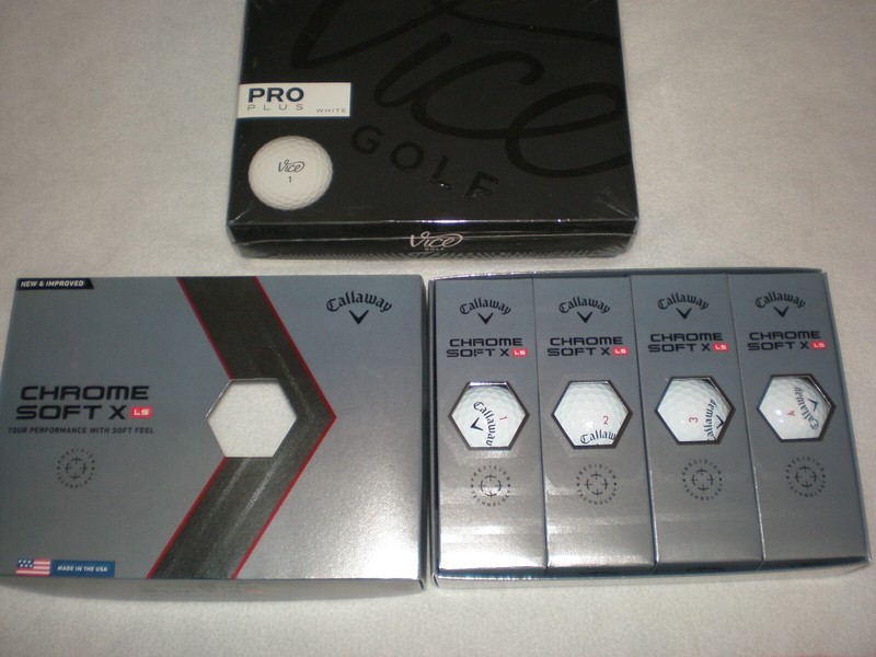 12 NEW Callaway Chrome Soft X LS and 12 NEW Vice Pro Plus Golf Balls $21 Bonuses