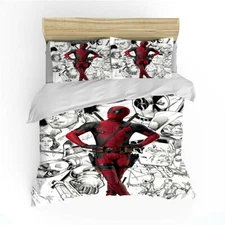 Deadpool Single Double Queen King Super King Bed Quilt Doona Duvet Cover Set