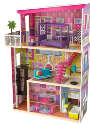 Kidkraft Supermodel Wooden Dollhouse Elevator 12 Inch Dolls 50'' Tall NEW