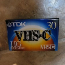 VHS-C TDK Ultimate TC-30HG Camcorder Blank Tape Lot Of 2 New Tapes VHS C.  A-16
