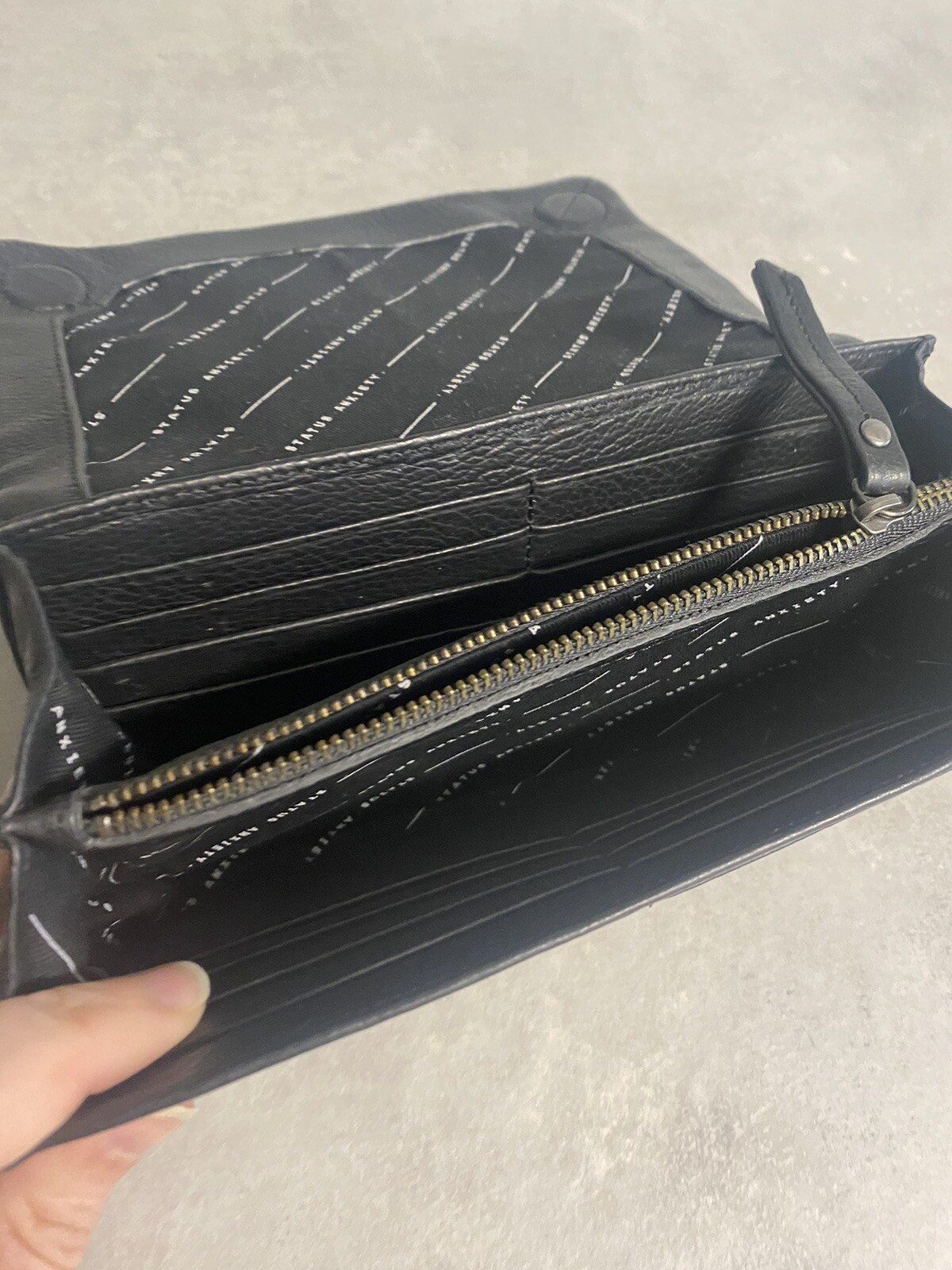 Status Anxiety Wallet Black Remnant Wallet In Excellent Condition eBay