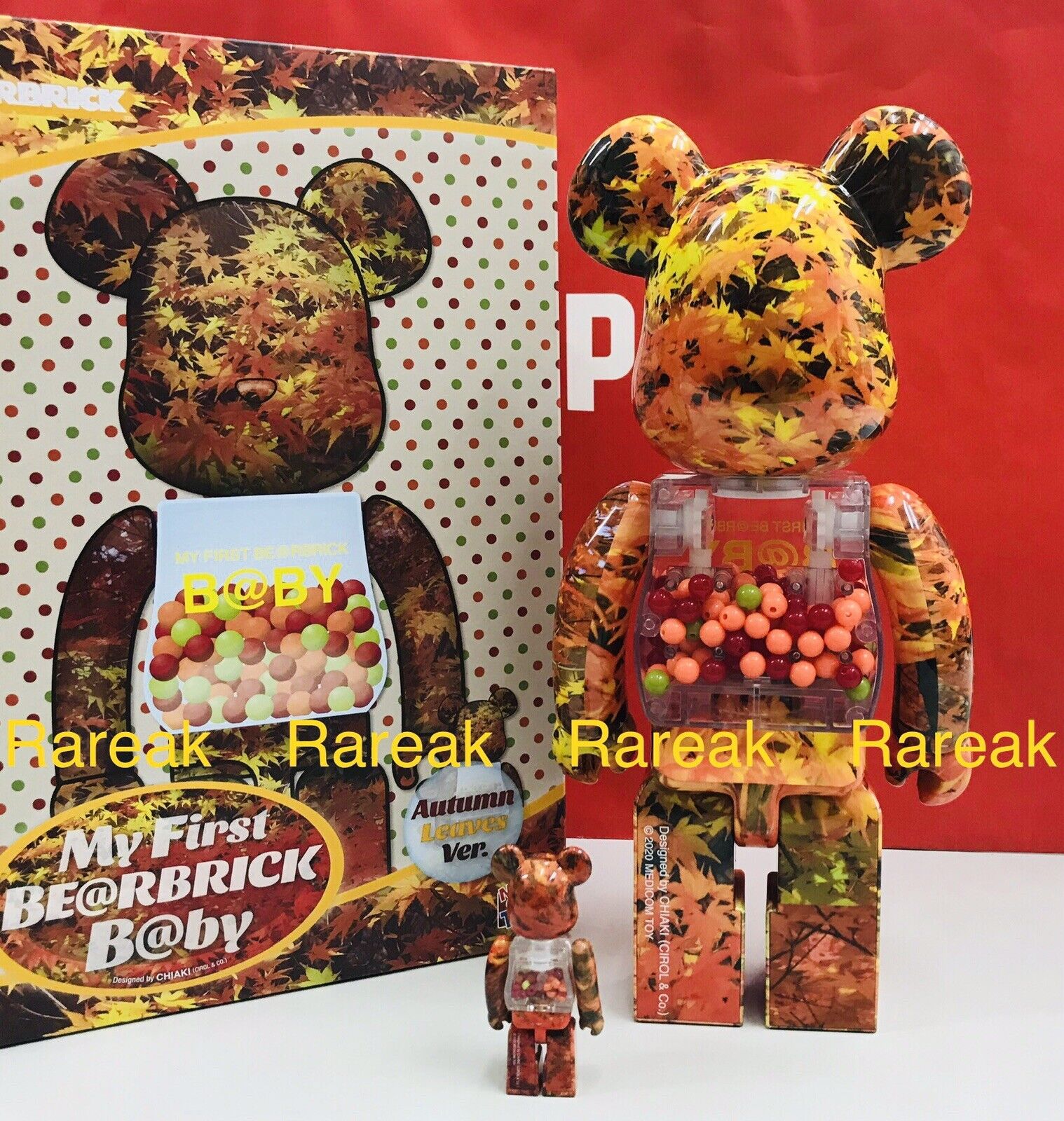 Medicom Bearbrick My First Baby Autumn Leaves version 400% + 100