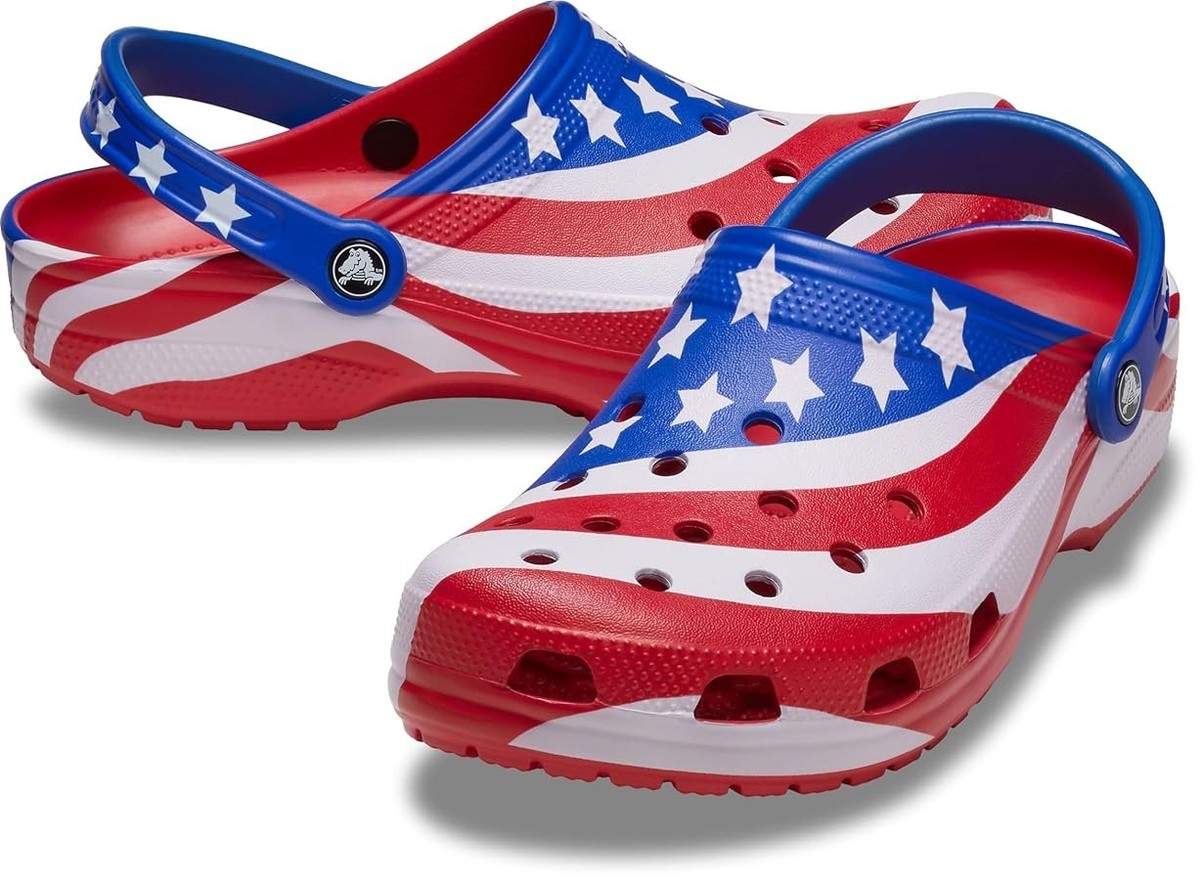 Crocs Adult Shoes Classic American Flag USA Clogs Men 6  display picture 1