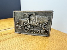Vintage 1970  s KENWORTH Semi Truck Metal Belt Buckle