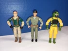 VINTAGE GI JOE USED figure lot x3 ARAH 1980s parts or restore custom fodder