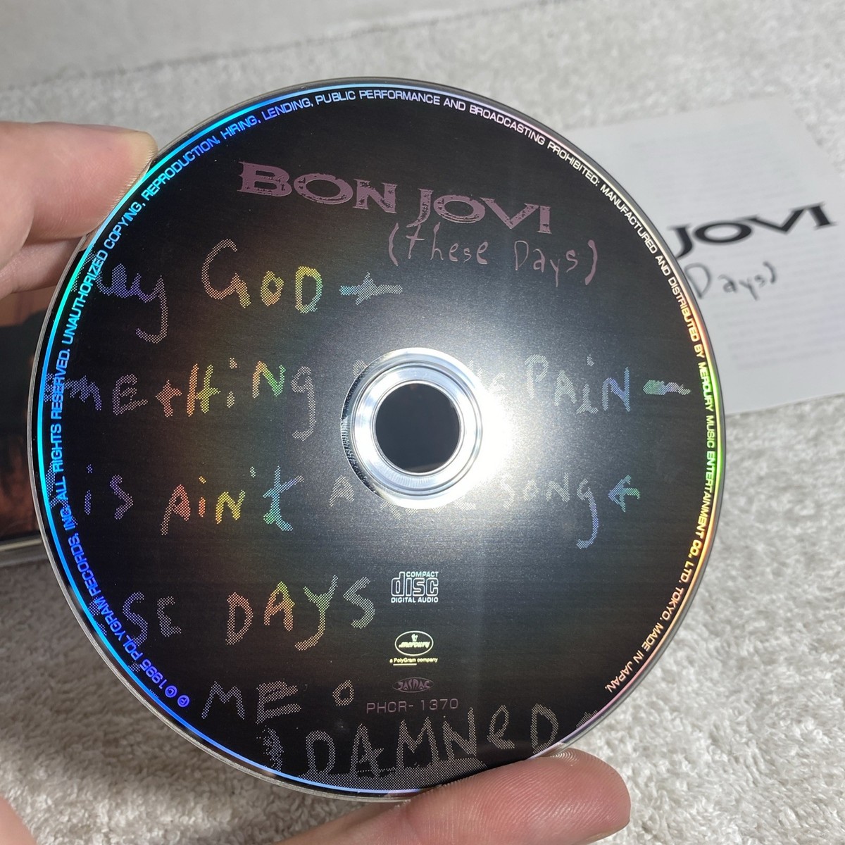 Bon Jovi - These Days (CD, 1995) Japan Import PHCR-1370 Hard Rock 