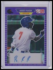 2021 Pro Set Metal Auto Purple Robert Puason #/25 #PA-RP1 Athletics