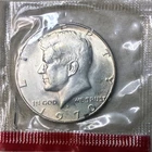 1970 D Kennedy BU Half Dollar 40% Silver From Mint Set In Mint Cello